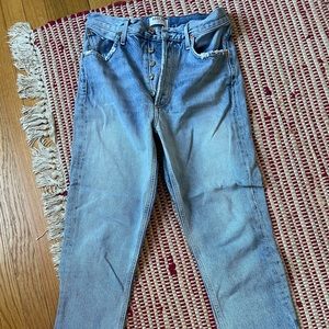 Agolde Riley High Rise Straight Crop Jeans - size 27